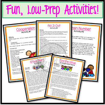 COOPERATION Lessons and Activities - Character Education | TpT