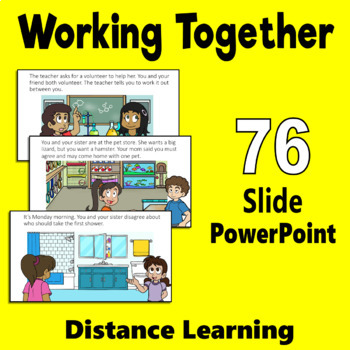 Preview of Cooperation, Compromise  & Working Together - Comic PowerPoint