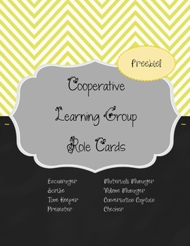 Preview of Cooperative Group Role Cards