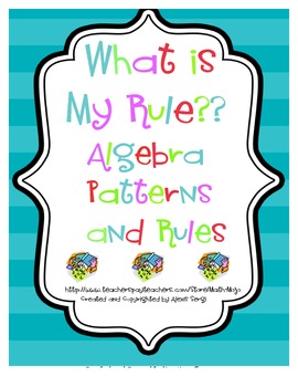 Preview of Cooperative Learning Cards Algebra - Rules for Patterns