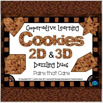 Preview of Cooperative Learning Dazzling Duos Pairs that Care Chocolate Chips Cookie Shapes