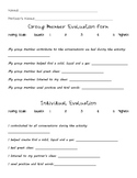 Cooperative Learning Partner Evaluation Form