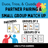 Cooperative Learning Partner Pairing Cards for Groups of 2