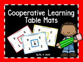 Cooperative Learning Table Mats (Color Team Letters A-F)