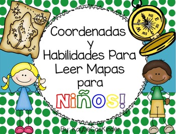 Preview of Coordenadas y Habilidades para Leer Mapas para Niños!: Cardinal Directions