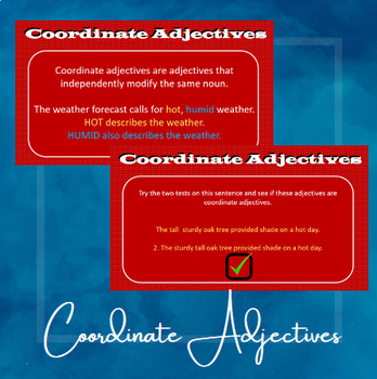 Preview of Coordinate Adjectives PowerPoint Presentation