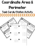 Coordinate Area and Perimeter Task Cards/Stations