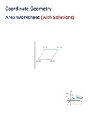 Coordinate Geometry Area Worksheet (with solutions)
