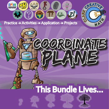 Preview of Coordinate Plane Unit Bundle - Pre-Algebra - Distance Learning Compatible
