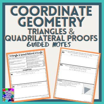 Preview of Coordinate Geometry: Triangle & Quadrilateral Proofs Guided Notes