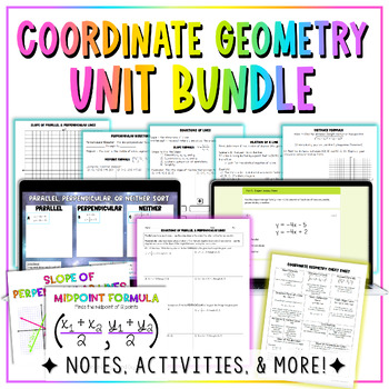 Preview of Coordinate Geometry Unit Bundle
