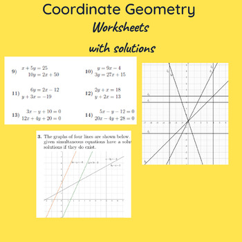 Preview of Coordinate Geometry Worksheets
