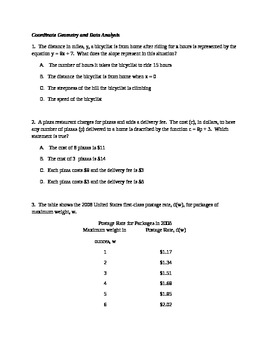 Preview of Coordinate Geometry and Data Analysis