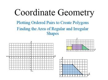 Preview of Coordinate Geometry and Finding Area by Decomposing Shapes