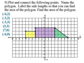 coordinate geometry and finding area by decomposing shapes tpt