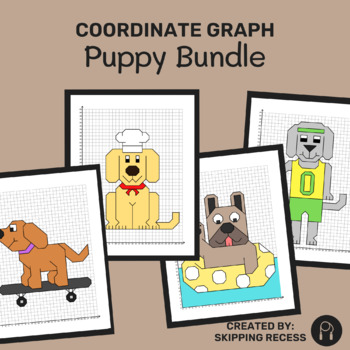 Preview of Coordinate Graph Mystery Picture Bundle: Puppies