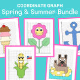 Coordinate Graph Mystery Picture Bundle: Spring & Summer S