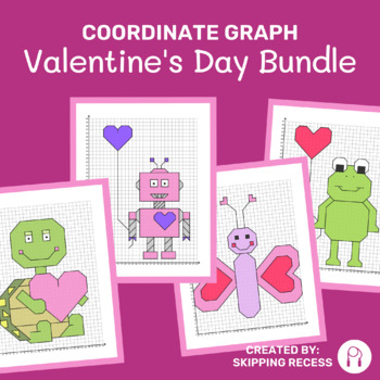 Preview of Coordinate Graph Mystery Picture Bundle: Valentine's Day
