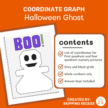 Preview of Coordinate Graph Mystery Picture: Halloween Ghost