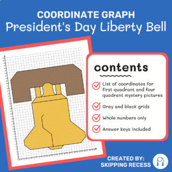 Preview of Coordinate Graph Mystery Picture: President's Day Liberty Bell
