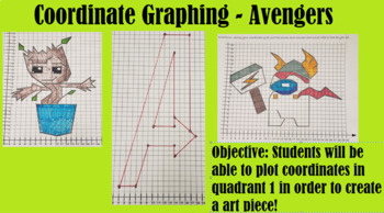 Preview of Coordinate Graphing - Avengers