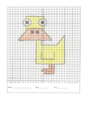 Coordinate Graphing Cartoon Animals 6 Pictures in Quadrants 1 & 2
