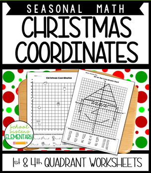 Preview of Coordinate Graphing Christmas Themed