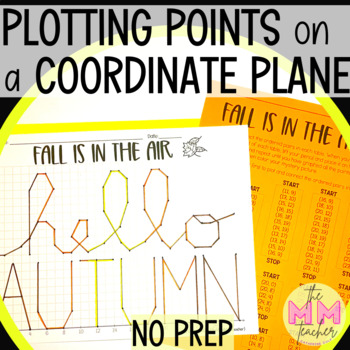 Preview of Coordinate Graphing Coloring Activity - Fall is in the Air