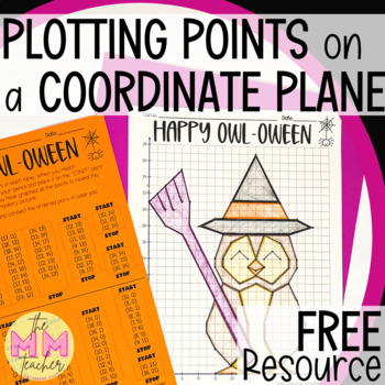 Preview of Coordinate Graphing Coloring Activity -  Halloween