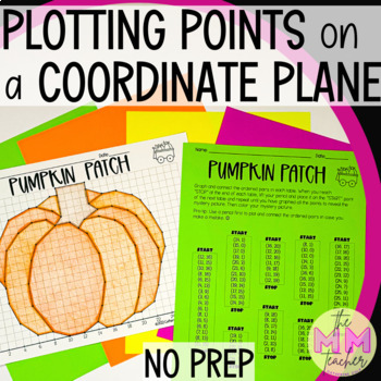 Preview of Coordinate Graphing Fall Coloring Activity - Pumpkin