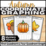 Coordinate Graphing Fall Mystery Picture, Quadrant 1 and 4