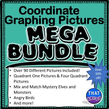 Preview of Coordinate Plane Graphing Pictures MEGA Bundle
