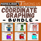 Coordinate Graphing Mystery Picture Minecraft and Among Us BUNDLE