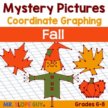 Preview of Coordinate Graphing Mystery Pictures Autumn