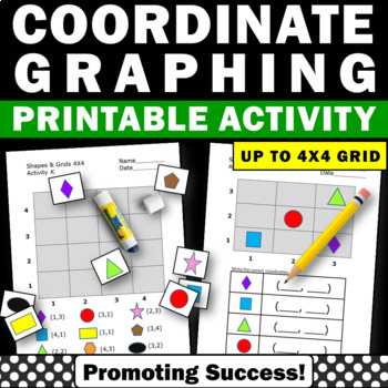 Preview of Coordinate Graphing Ordered Pairs 4th 5th Grade Math Review Worksheets