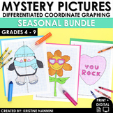 Math Coordinate Graphing Mystery Pictures BUNDLE | Sub Pla