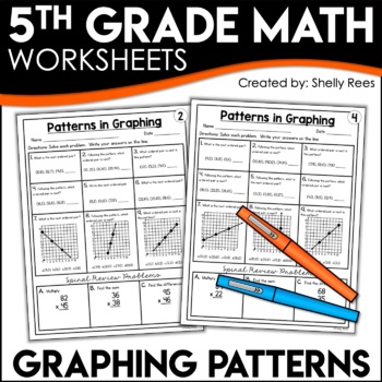Preview of Coordinate Graphing Patterns Worksheets with Ordered Pairs