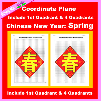 Preview of Chinese New Year Coordinate Plane Graphing Picture: Chinese Character Spring