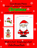 Christmas Coordinate Plane Graphing Picture: Christmas Bundle 1