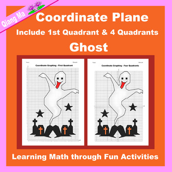 Preview of Halloween Coordinate Plane Graphing Picture: Ghost