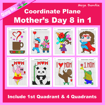 Preview of Mother's Day Coordinate Graphing Picture: Mother's Day Mega Bundle 8 in 1