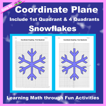 Preview of Winter Coordinate Plane Graphing Picture: Snowflakes (1)