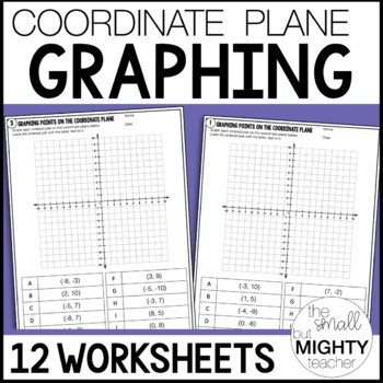 Preview of Coordinate Graphing, Plotting Points Worksheets