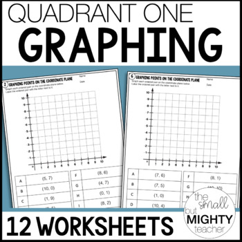 Preview of Coordinate Graphing Plotting Points Worksheets