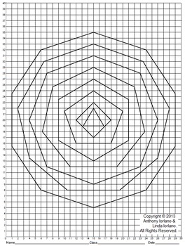 math free geometry grade worksheets 4 Quadrant, First Coordinate Coordinate Graphing, Polygons,