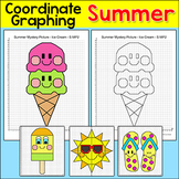 Coordinate Graphing Pictures Ordered Pairs - Summer End of the Year Activity