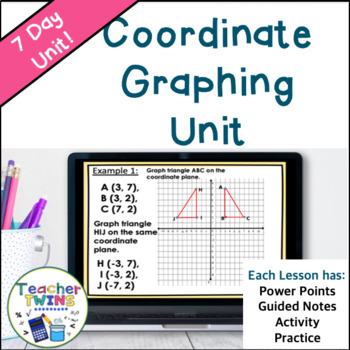 Preview of Coordinate Graphing and Distance Between Two Ordered Pairs Unit