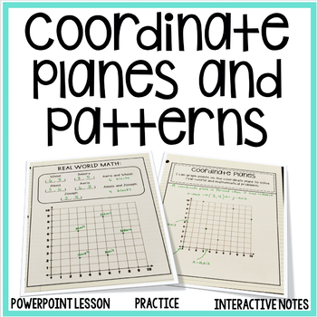 Preview of Coordinate Graphing - Coordinate Planes and Numerical Patterns Unit