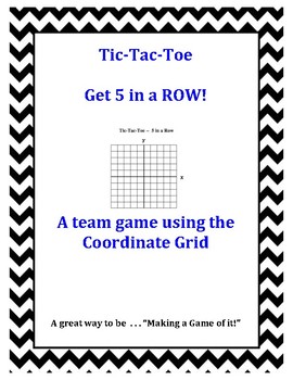 Preview of Coordinate Grid: Get 5 in a Row Team/Partner Game