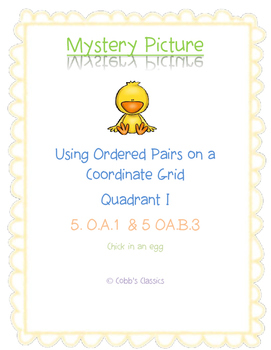 Preview of Coordinate Grid Mystery Picture-Chick  Easter